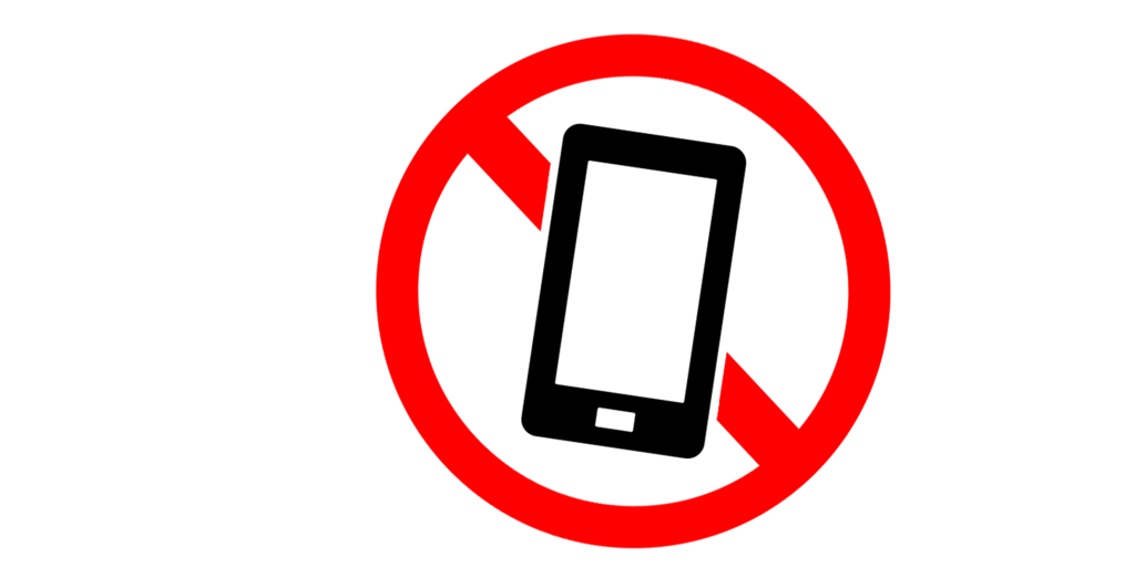 Les téléphones portables sont interdits